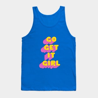 Go Get it Girl by The Motivated Type in Green Pink and Yellow Tank Top